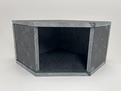 TheFrogHouse Slate Stone Reptile Hide 6x6x3.5 Natural Cave Decor
