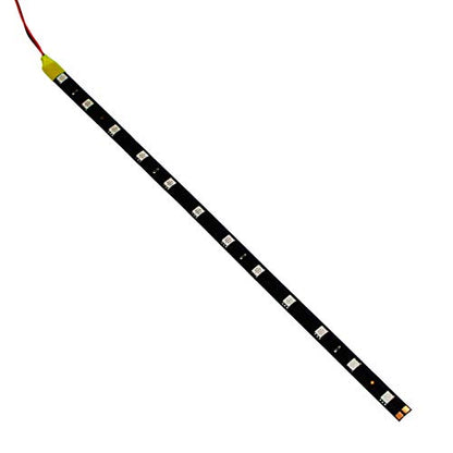 DC 12V Waterproof 1Ft 12 LED Strip Underbody Light with 6 inches Wires for Motor (Amber/Yellow,Pack of 6) - color: Amber