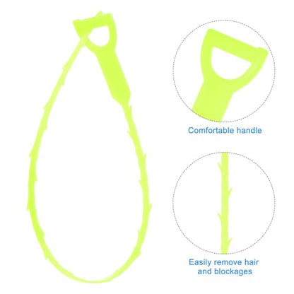 uxcell 3pcs 20 Inch Drain Hair Clog Remover Tool PP & 80 Inch Drain Cleaner Tool Sticks Stainless Steel Sewer Cleaning Hook Unclog Sink Unclogger for Toilet Bathtub Sewer, Green - color: Green, size: 80 Inch