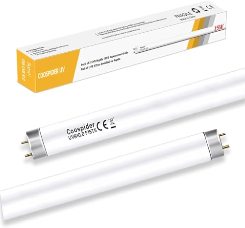 2-Pack UVB UVA Reptile Light 10.0 Bulb, 15W 18inch T8 Fluorescent Desert Lamp, UVA for Bearded Dragon Tortoise Reptile & Amphibian (T8 15W 18inch 10.0 Bulb G13) - style: T8/15W (18In Replacement Bulb*2)