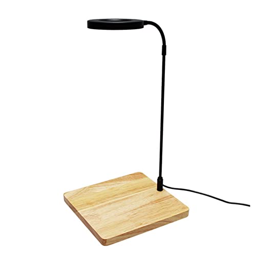 Full Spectrum LED Light with Bamboo Board Nano Fish Tank Light USB Powered 360 Degree Bettas Fish Tank Lights for Plant Growth(Size:L/27x28.5cm) - size: L/27x28.5cm