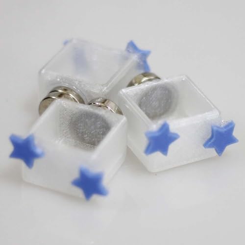 3 Pcs Magnetic Jumping Spider Feeding Dish Jumping Spider Enclosure Accessories Star-Shaped Design Reptile Water Bowl for Other Small Reptiles or Insects (Transparent + Blue) - color: Transparent + Blue