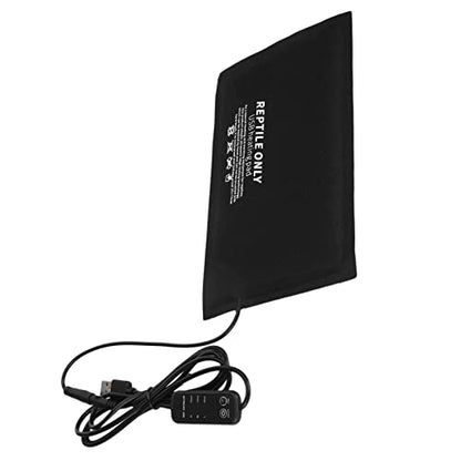 GLOGLOW USB Heating Mat for Turtles Lizards Reptiles Heating Pad, 3 Level Temperature Adjustable USB Mat for Turtles Lizards Small Animals Crawler Temperature Control Equipment (S)