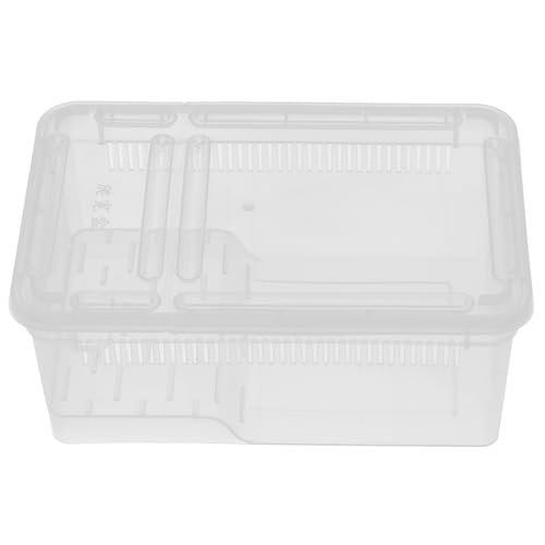 HEALLILY Plastic Reptile Collection Box Climbing Pet Display Container Portable Breeding Habitat for Turtles Lizards Snakes