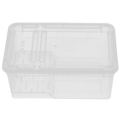 HEALLILY Plastic Reptile Collection Box Climbing Pet Display Container Portable Breeding Habitat for Turtles Lizards Snakes