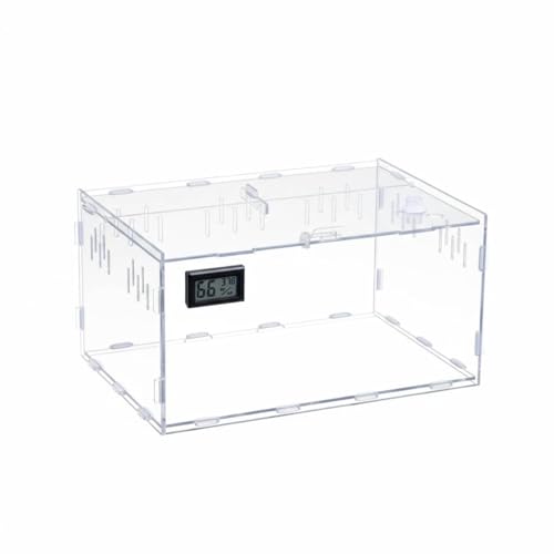 Transparent Reptile Enclosure Through Quality Clear Reptile Habitat Secure Latch Clear Acrylic Terrarium for Arachnid Enthusiasts, 30-20-15 W - style: 30-20-15 W