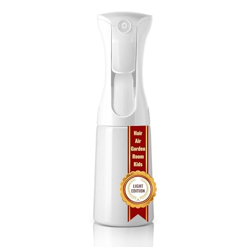 Mistifi Fine Mist Spray Bottle for Hair – Continuous Refillable Mister for Hairstyling, Barber, Salon, Beauty, Skincare, Pets –(200ml 1Pc, White bottle) - color: White bottle, style: 200ml 1Pc
