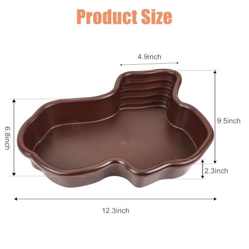 Petmolico Large Reptile Water Dish with Non-Slip Bottom – Snake Water Bowl,Tortoise Habitat Accessories for Turtle,Gecko,Lizard,Bearded Dragon