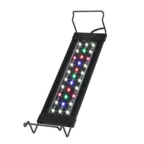 WaterRebirth Ultra-Slim Full Spectrum LED Aquarium Light with Adjustable Brackets,500LM 12W for 12Inch to 18Inch Fish Tank Lighting Fresh Water - size: 10-15"