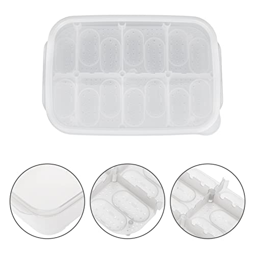 HANABASS Clear Container Clear Container 14 Compartments Eggs Incubation Tray Reptile Hatchery Breeding Box Mini Turtle Incubator Compartments Eggs Incubation Tray Tool White Reptisoil