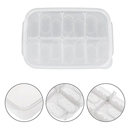 HANABASS Clear Container Clear Container 14 Compartments Eggs Incubation Tray Reptile Hatchery Breeding Box Mini Turtle Incubator Compartments Eggs Incubation Tray Tool White Reptisoil