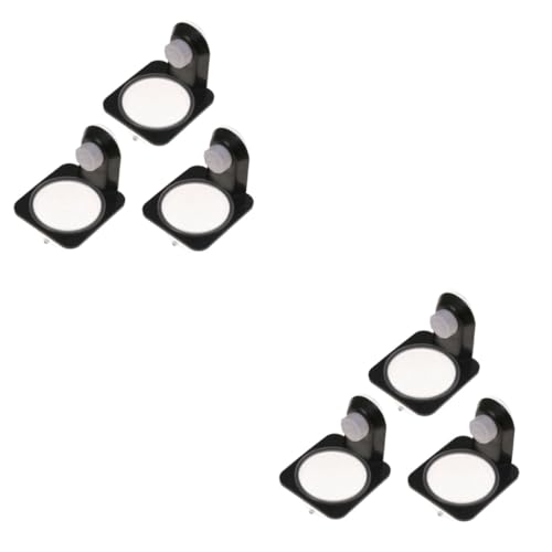 DOITOOL 6pcs Reptile Feeder Bowl Solid Construction Food Tary Stable Suction Cup Easy to Clean Multi-Purpose Pet Bowls - color: Blackx2pcs, size: Size 4x2pcs