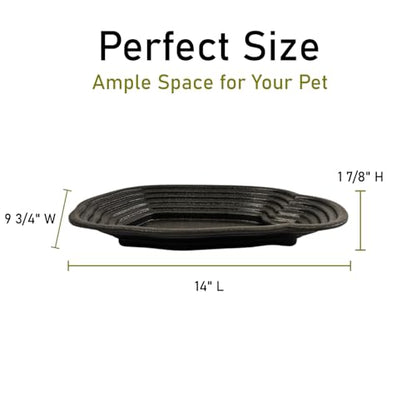 Large Reptile Bathing Pool Reptile Feeding Dish Water Bowl with Steps Aquarium Ornament for Gecko, Snake, Turtle, Bearded Dragon, Lizard Bath