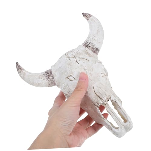Turtle Habitat Decor Resin Bull Skull Snake Tank Accessories Hideout Cave Fish Aquarium