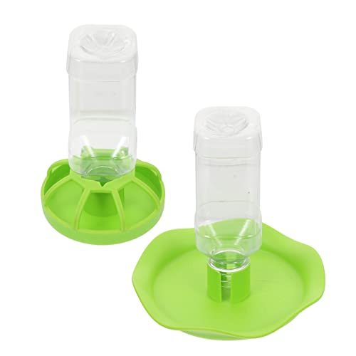 Happyyami 2sets Reptile Water Feeders for Tortoises and Lizards Plastic Water and Food Bowls Enclosure for Easy Drinking and Eating for Small Reptile Pets