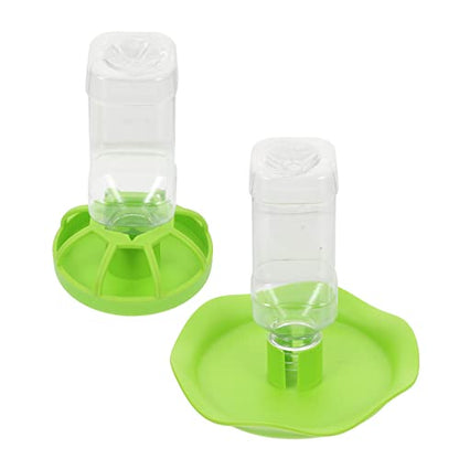 Happyyami 2sets Reptile Water Feeders for Tortoises and Lizards Plastic Water and Food Bowls Enclosure for Easy Drinking and Eating for Small Reptile Pets