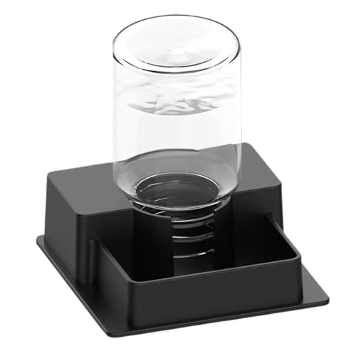Bearded Dragon Water Bowl - Automatic Reptile Feeding Tray,Automatic Water Dispenser for Turtle,for Snake Lizard Bearded Dragon Home Indoor Garden Yard Backyard Tank Snake - color: Black, size: M