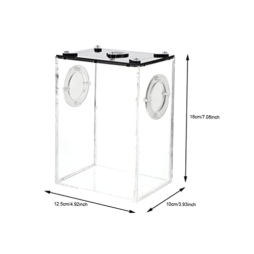 ibasenice Transparent Acrylic Reptile Box for Household Lizard and Small Animal Breeding Tank Viewing Cage Suitable for Spiders Lizards Frogs Corn Snakes and Small Reptiles