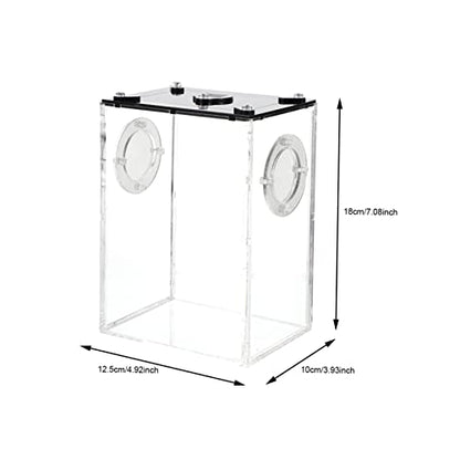 ibasenice Transparent Acrylic Reptile Box for Household Lizard and Small Animal Breeding Tank Viewing Cage Suitable for Spiders Lizards Frogs Corn Snakes and Small Reptiles