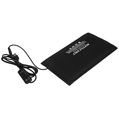 GLOGLOW USB Heating Mat for Turtles Lizards Reptiles Heating Pad, 3 Level Temperature Adjustable USB Mat for Turtles Lizards Small Animals Crawler Temperature Control Equipment (M)