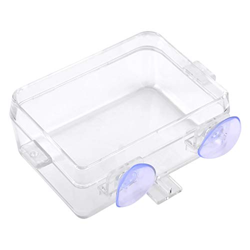 Acouto Amphibians Reptiles Anti Escape Feeder Feeding Basin Tortoise Lizard Crawler Food Bowl Suction Cup Feeder for Reptiles Bearded Dragon Accessories Food Cricket Container