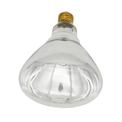 Heat Lamp Bulb Clear Infrared Light Bulb Hard Explosion-Proof Glass for Chicks, Animal Farm, Brooder, Pet, Food Heating, Light Therapy, Bathroom (120V,250W) - size: S