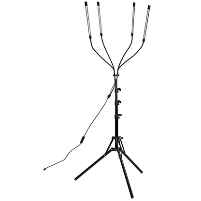 Plant Growing Light Tube 4 Lamp Bar Full Spectrum RedBlue Lighting 40W Adjustable Tripod Stand - Timer On Off Function, Omni - Directional Irradiation, Ideal for Succulent Plants