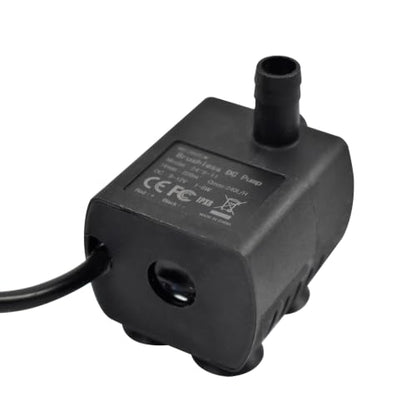 CONQUERALL 2PCS DC 12V 5W Waterproof Submersible Pump 200L/H 2m for Yard Drainage, Hydroponics and Solar Fountain - color: 12v 5w 200l/H 2m Head, size: 2PCS