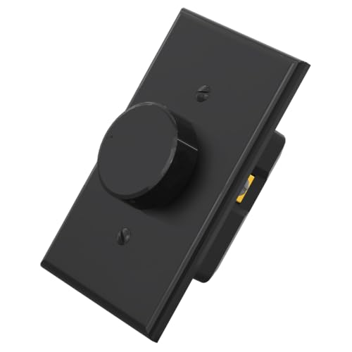 ELEGRP Rotating Dimmer Switch for Dimmable LED, CFL and Incandescent Light Lamp Bulbs, Single Pole or 3-Way Rotary Dimmer Switch, Full Control with Preset, UL Listed (1 Pack, Matte Black) - color: Black