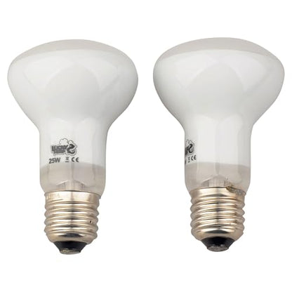 LUCKY HERP Reptile Basking Spot Lamp,Daylight Heat Bulb,2-Pack (25W)