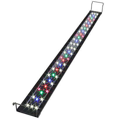 WaterRebirth Ultra-Slim Full Spectrum LED Aquarium Light with Adjustable Brackets,1250LM 30W for 36Inch to 42Inch Fish Tank Lighting Fresh Water - size: 38-44"