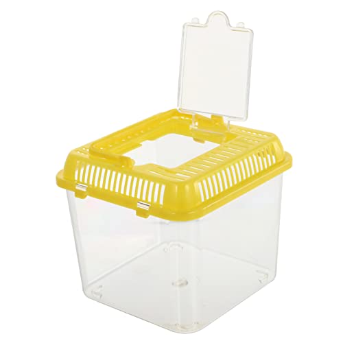 TEHAUX 1pc Portable Transparent Tortoise Tank Detachable Lid Reptile Habitat for Snakes and Pets Easy to Clean and Ventilated Breeding Box