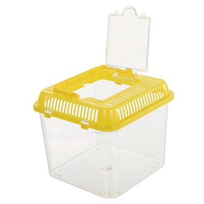 TEHAUX 1pc Portable Transparent Tortoise Tank Detachable Lid Reptile Habitat for Snakes and Pets Easy to Clean and Ventilated Breeding Box