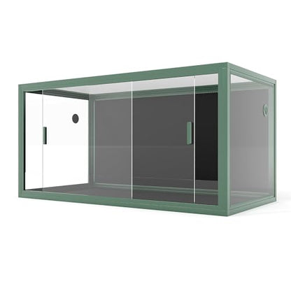 GarveeHome 120 Gallon Reptile Enclosure, 4x2x2 ft Reptile Terrarium Bearded Dragon Tank Snake Enclosure with Sliding Glass Doors, Heavy Duty Ventilation Top for Ball Python, Geckos, Lizards