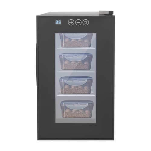 Reptile Incubator, 6.08Gal Portable Scientific Lab Incubator Digital Incubators Cooling Small Reptiles Eggs Temperature Control with LED Display & 3 Tier Removable Shelves for Hatching Chicks - size: 55W