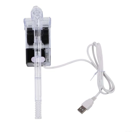 Minhe USB Aquarium External Waterfall Filter Pump, Silent Operation for Small Fish Tanks, Compact PVC Design