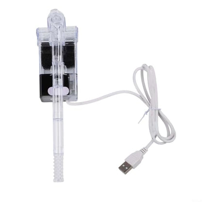 Minhe USB Aquarium External Waterfall Filter Pump, Silent Operation for Small Fish Tanks, Compact PVC Design