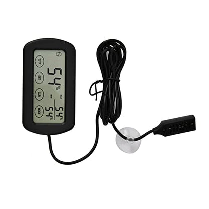 Zopsc LCD Display Egg Incubator Reptile Tank Digital Thermometer Hygrometer, Temperature Humidity Monitor with Probe, for Hatching Eggs Reptile Breeding Aquarium Terrarium