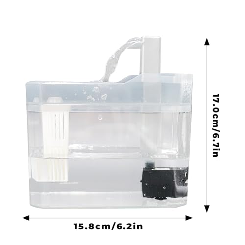 Bearded Dragon Water Bowl with Filtration System Lizard Drinking Fountain Reptile Tank Habitat Waterfall for Small Pet Leopard Gecko, Chameleon, Snake (Grey) - color: Grey