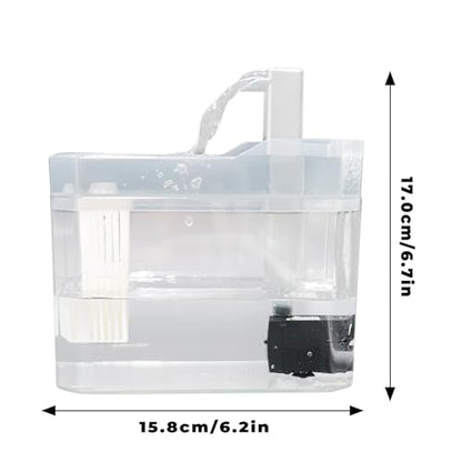 Bearded Dragon Water Bowl with Filtration System Lizard Drinking Fountain Reptile Tank Habitat Waterfall for Small Pet Leopard Gecko, Chameleon, Snake (Grey) - color: Grey