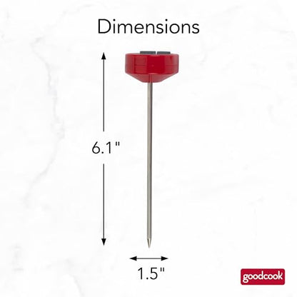 GoodCook Everyday Digital Food Thermometer Instant Read with Stainless Steel Probe, Fahrenheit & Celsius Display & Includes Storage Sleeve, Red - style: Digital Meat Thermometer
