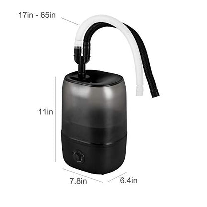 WACOOL Adjustable Reptile Fogger Terrarium Humidifier, Large Tank Fog Machine with Double Hoses & 4 Liter Reservoir, Large Tank Terrarium Humidifier for Reptiles/Amphibians/Herps/Vivarium