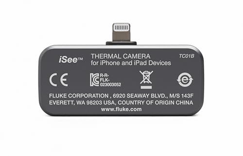 Fluke TC01B 25Hz - iSee Mobile Thermal Camera for iOS Smartphones, Temperature Range up to 1022°F | 25Hz, 256 x 192 Pixel Resolution, Temperature Range up to 1022F - style: iOS