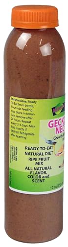 Nature Zone Crested Gecko Food - Growth & Egg Nectar Puree, 12 oz, for Crested Geckos, Gargoyle Geckos, Day Geckos & Other Fruit Eating Geckos
