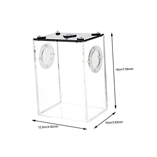 UKCOCO Transparent Acrylic Reptile Breeding Box for Snakes Geckos Tarantulas Small Pets Spacious Household Cage for Snails Frogs Crabs and Lizards