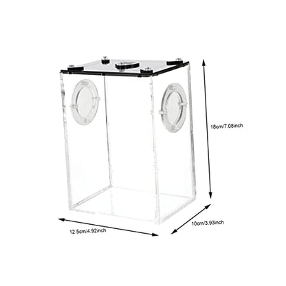UKCOCO Transparent Acrylic Reptile Breeding Box for Snakes Geckos Tarantulas Small Pets Spacious Household Cage for Snails Frogs Crabs and Lizards