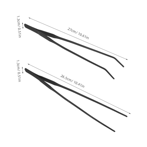 4pcs Precision Fish Tank Tweezers Stainless Steel Long Handle Tongs for Aquatic Plant Care Reptile Feeding