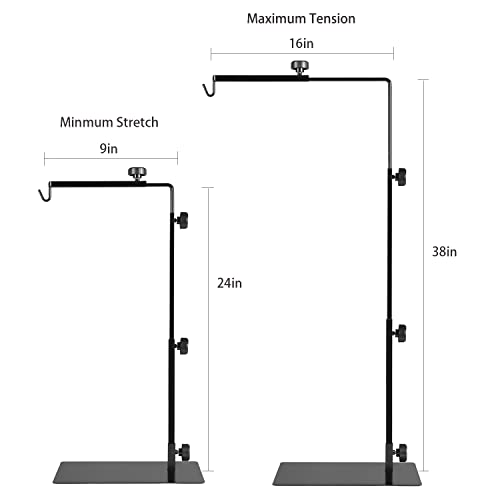 Reptile Metal Lamp Stand, Adjustable 24 to 38 in of The Basking Light Floor Holder Heat Lamp Bracket, Suitable for Snake Turtle Bearded Dragon Chameleon Habitat Terrarium Tank Accessories - size: XL