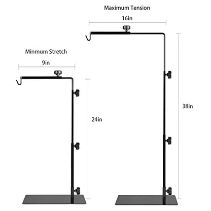 Reptile Metal Lamp Stand, Adjustable 24 to 38 in of The Basking Light Floor Holder Heat Lamp Bracket, Suitable for Snake Turtle Bearded Dragon Chameleon Habitat Terrarium Tank Accessories - size: XL