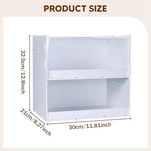 Reptile Breeding Box Reptile Feeding Box Spider Tank Starter Kit Reptile Tank Enclosure Crib Turtle Snails Stackable Two Tier Acrylic Wood, S - size: S